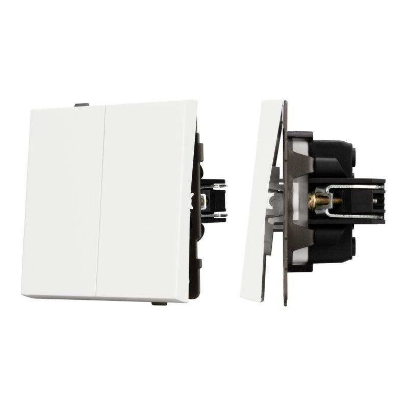 выключатель проходной 2-кл. swt-tendo-mkp2-sfpl-wh 10а 230в механизм arlight 054556 от BTSprom.by