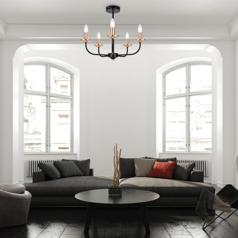  Светильник New Series 010 40Вт E14х5 IP20 потолочн. Freya FR4013CL-05GB фото в каталоге от BTSprom.by