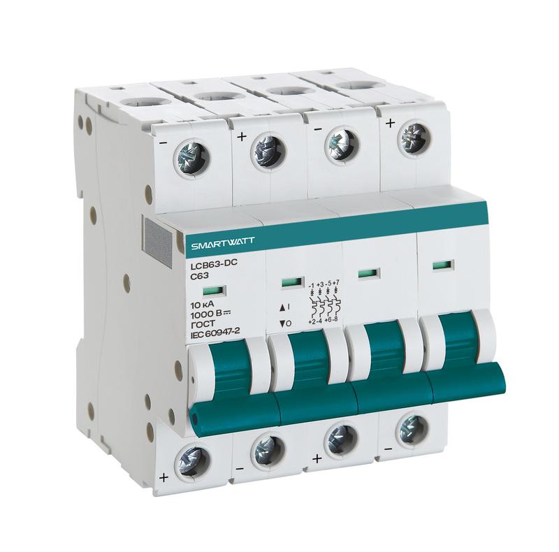 выключатель автоматический модульный pde lcb63h-dc-c63/4 63а 4p кривая c 10ка smartwatt 4512020490119 от BTSprom.by