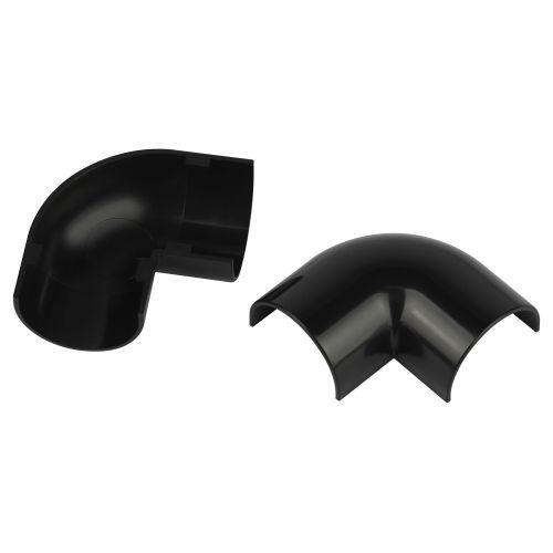 угол для кабель-канала полукруглого 90град. 20х12мм t-90-kk-20-12-gr графит (уп.2шт) эра б0064977 от BTSprom.by