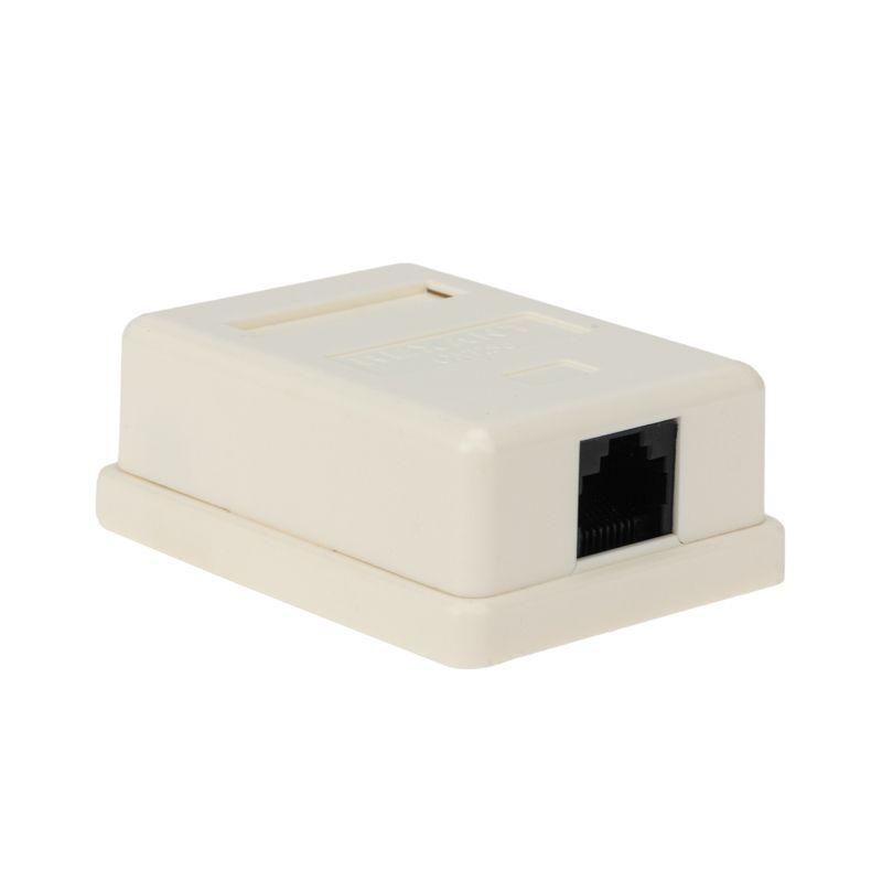 розетка компьютерная 1-м оп rj45 кат.5e utp неэкранир. бел. rexant 03-0121 от BTSprom.by