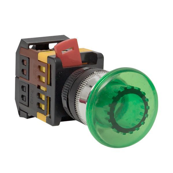  Кнопка "Грибок" AELA-22 NO+NC 380В с подсветкой зел. PROxima EKF pbn-aela-1g-380 фото в каталоге от BTSprom.by