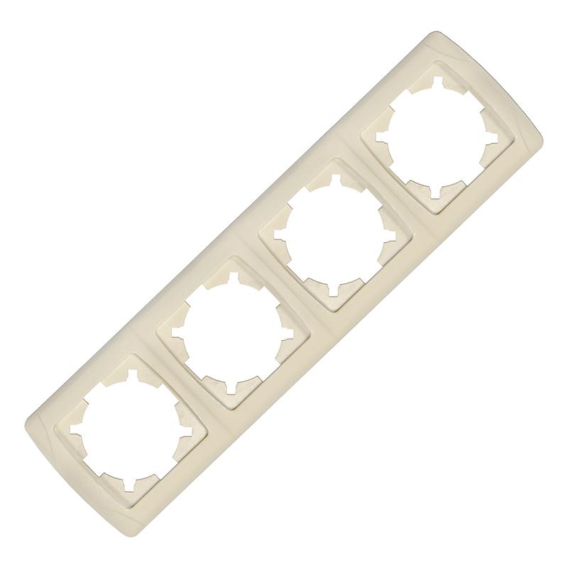 рамка 4-м маргарита горизонт. сл.кость (ivory) universal мр004г-i от BTSprom.by