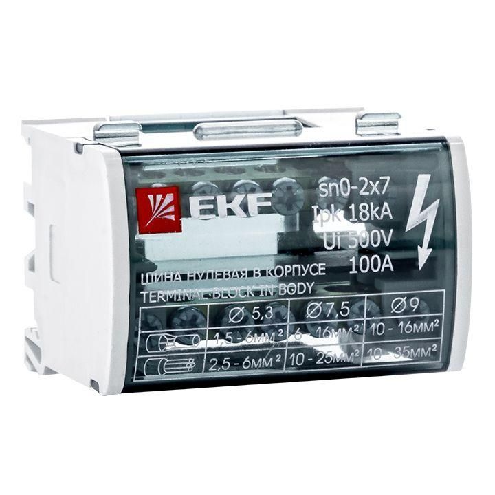 шина нулевая в корпусе 2х7 ekf sn0-2x7 от BTSprom.by