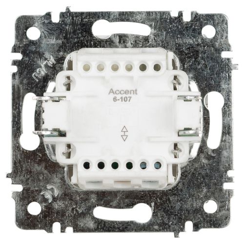  Переключатель 2-кл. СП Accent 6-107-01 10А IP20 250В AL/CU бел. Intro Б0063554 фото в каталоге от BTSprom.by