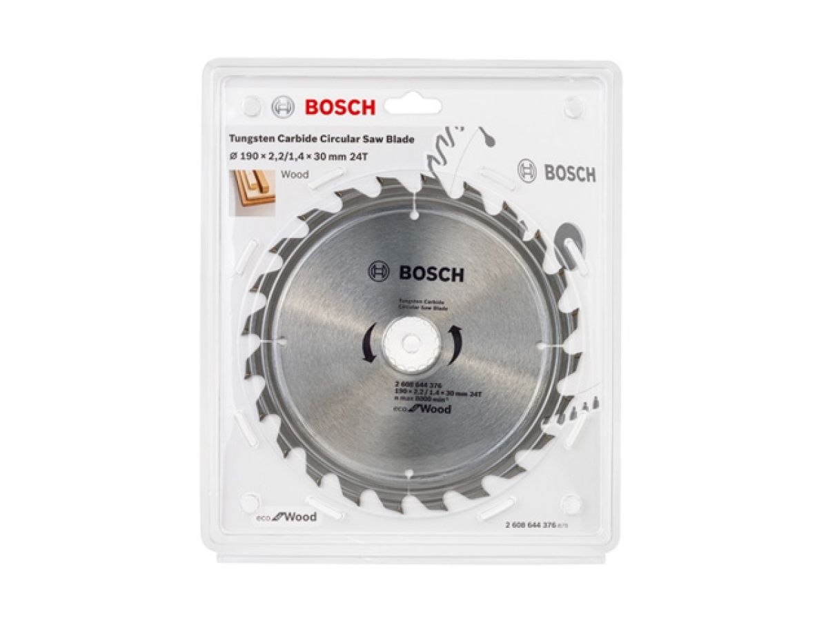 диск пильный 190х30 мм 24 зуб. по дереву eco wood bosch (твердоспл. зуб) 2608644376 от BTSprom.by