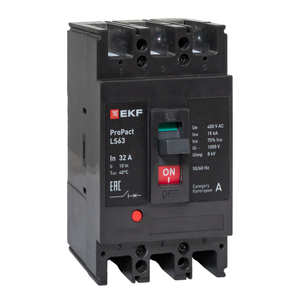 выключатель автоматический 3п 32а 15ка ls63 propact ekf mccb-63-15-3-32-ls от BTSprom.by