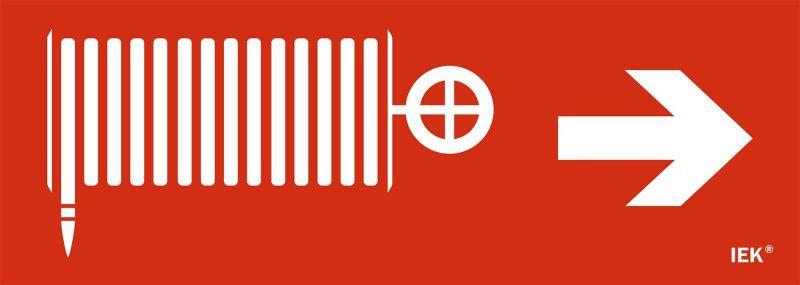 этикетка самоклеящаяся 280х100мм "пожарный кран/стрелка направо" iek lpc10-1-28-10-pknapr от BTSprom.by