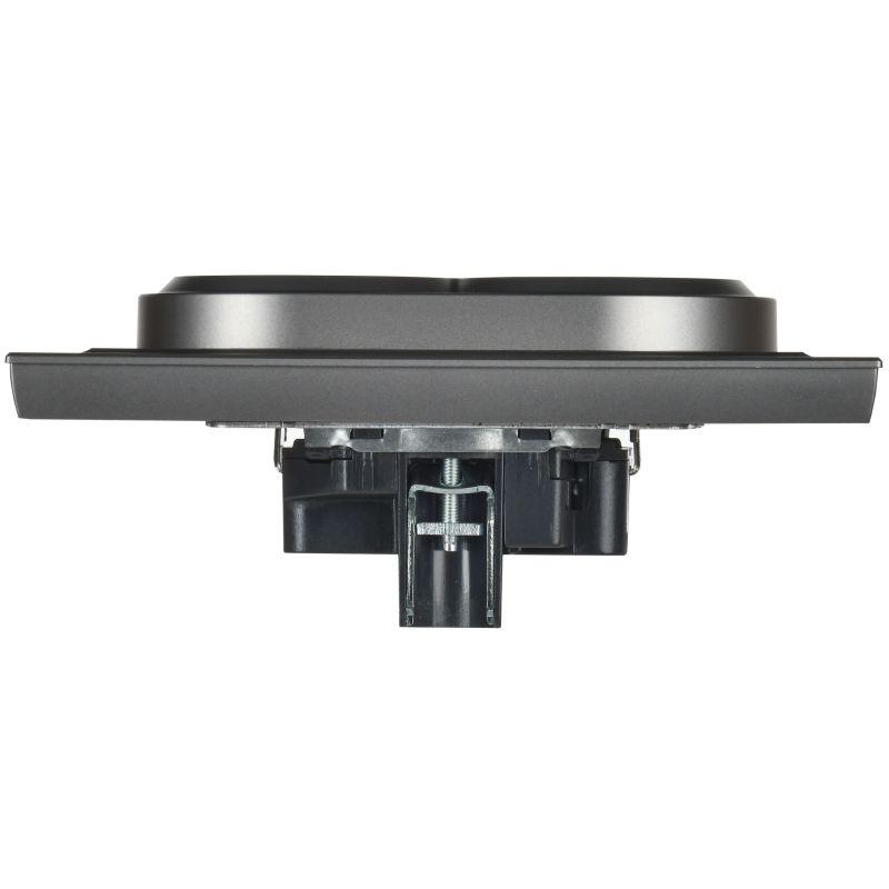  Розетка 2-м СП BRITE РС12-3-БрС 16А в сборе с заземл. без защ. шторок сталь IEK BR-R21-16-K46-F фото в каталоге от BTSprom.by