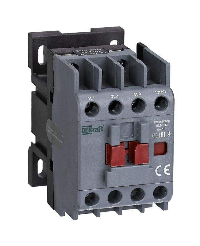 контактор км-102 9а кат. 220в/230в ac 1нз ac-3 ac-4 dekraft 22033dek от BTSprom.by