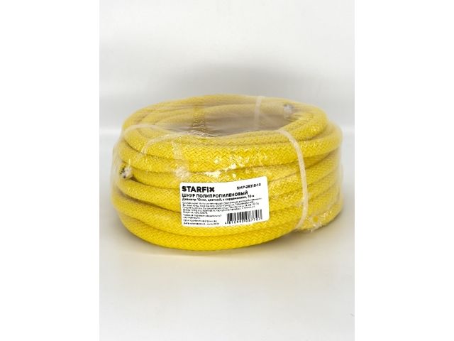 шнур полипропиленовый 10 мм цветной 10 м с сердечником starfix smp-28318-10 от BTSprom.by