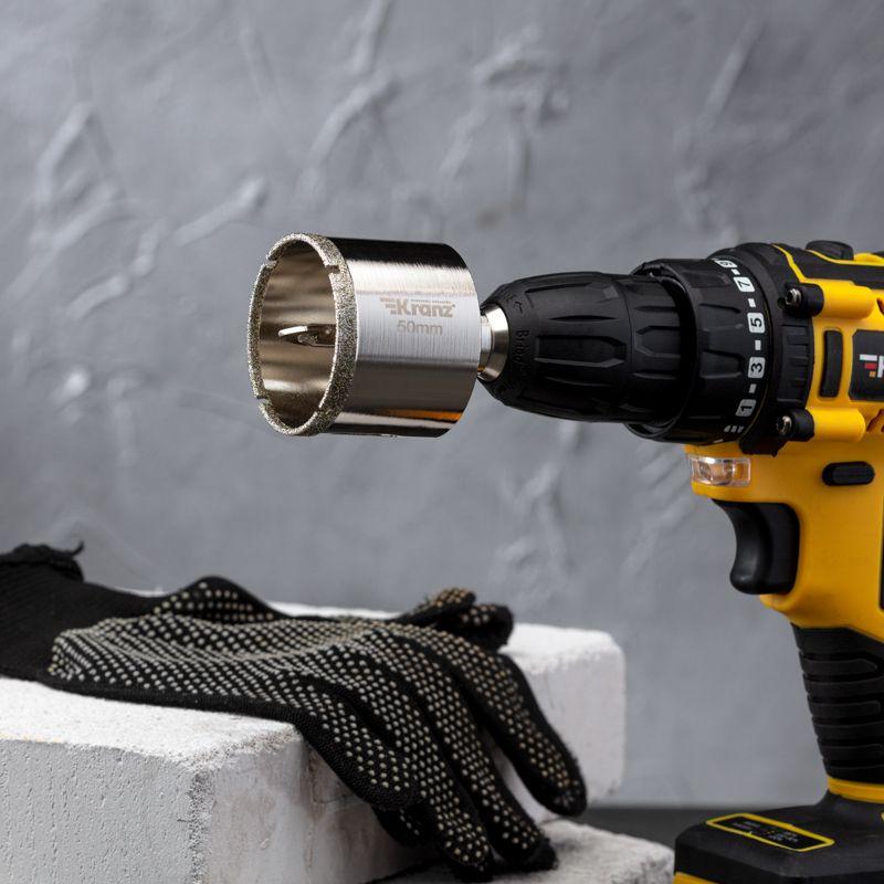  Коронка алмазная 50мм с центровочным сверлом Kranz KR-92-0014 фото в каталоге от BTSprom.by