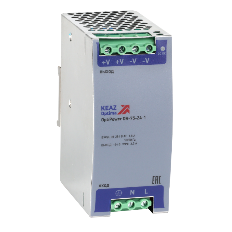 блок питания optipower dr-75-24-1 кэаз 284547 от BTSprom.by
