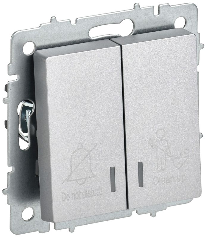 выключатель 2-кл. brite 10а вс10-2-9-бра для отелей с индик. механизм алюм. iek br-v20-2-10-k47 от BTSprom.by