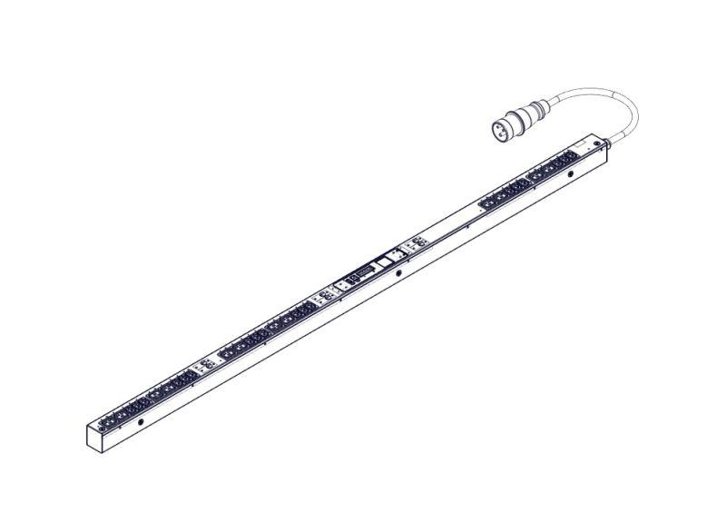  Блок распределения питания Uniprom управляемый 0U 400В 3ф 32А 18хC13 12хC19 3 модуля кабель IEC309 SE UP8986 фото в каталоге от BTSprom.by