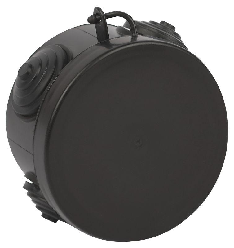 коробка распаячная оп 65х40мм с гермовводами 4 входа ip54 черн. kor-65-40-4g-b эра б0061799 от BTSprom.by