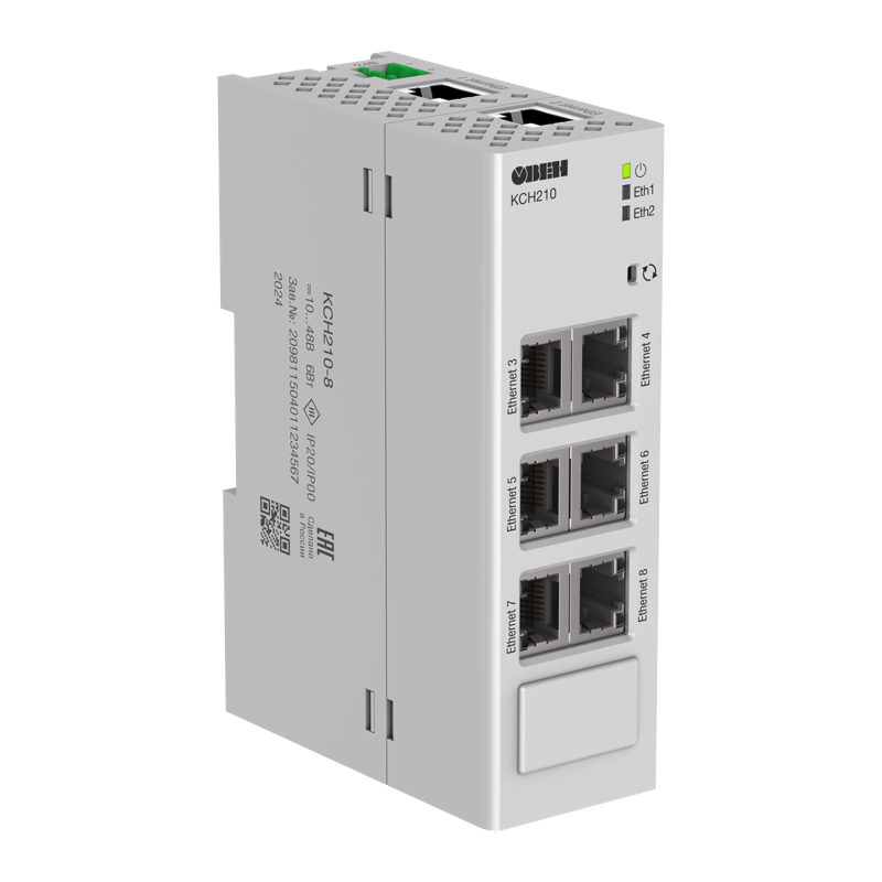 коммутатор сетевой неуправляемый ксн210-8 овен 139699 от BTSprom.by