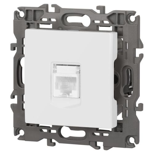  Розетка компьютерная 1-м Elegance 14-3107-01 RJ45 IP20 механизм бел. Эра Б0034302 фото в каталоге от BTSprom.by