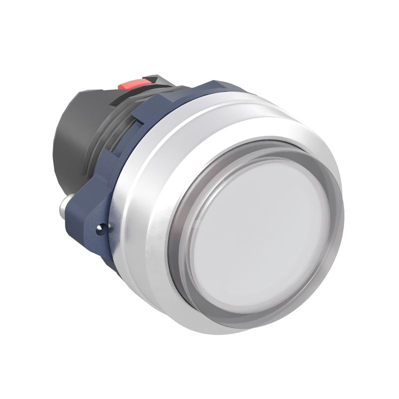 головка кнопки выпуклая прозрачная с фиксацией алюм. бел. dkc m22p-cllwa от BTSprom.by