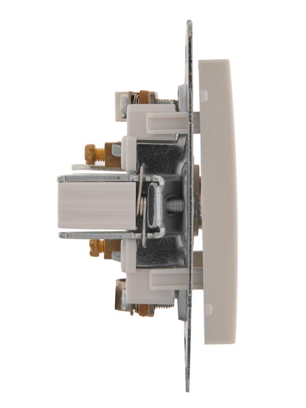  Розетка телевизионная проходная TV СП Rain 16А IP20 механизм жемчуж./бел. перламутр. LEZARD 703-3088-129 фото в каталоге от BTSprom.by