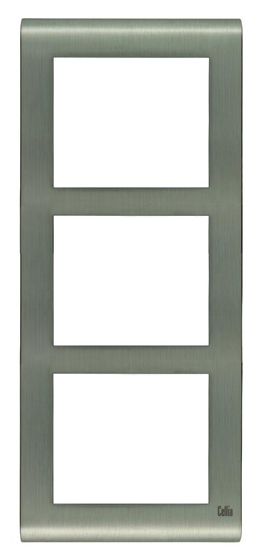 рамка 3-м вертикал. сатин cellia makel 2349708 от BTSprom.by