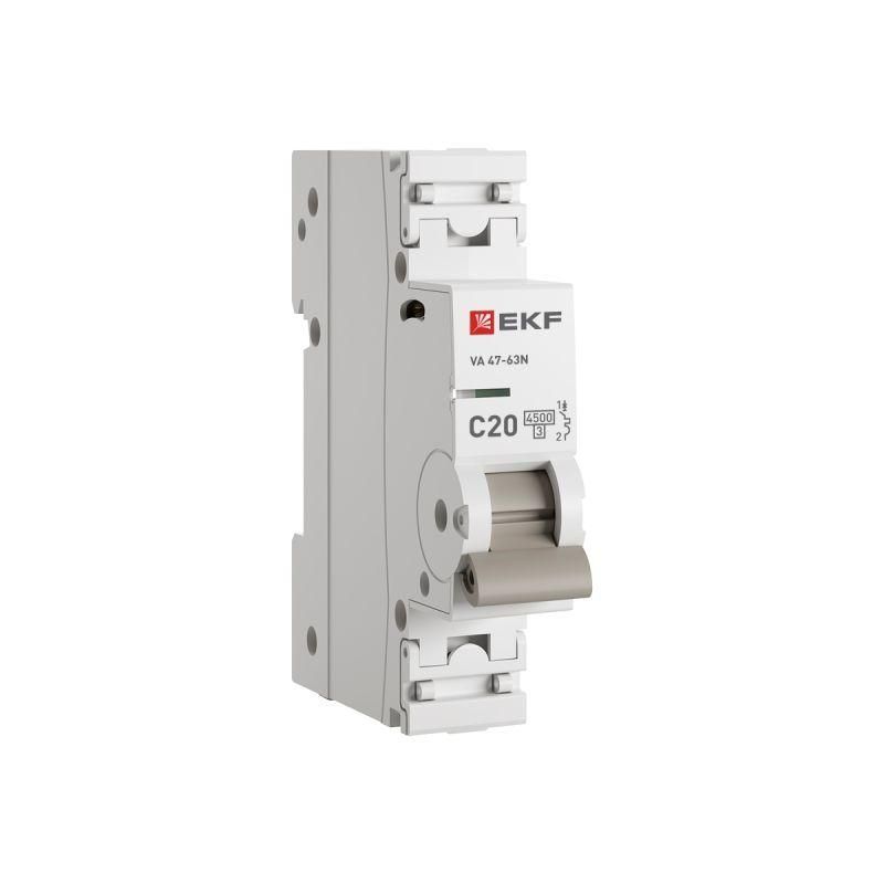 выключатель автоматический 1п c 20а 4.5ка ва 47-63n proxima ekf m634120c от BTSprom.by