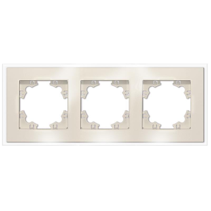 рамка 3-м афина стеклянная сл. кость (ivory) universal 2274 от BTSprom.by