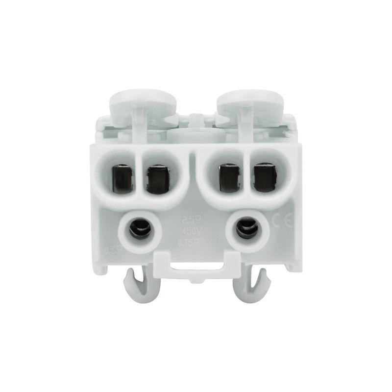  Клемма пружинная соединительная КСП 2-полюсная с монтажными ножками (уп.100шт) Rexant 07-6214-1 фото в каталоге от BTSprom.by