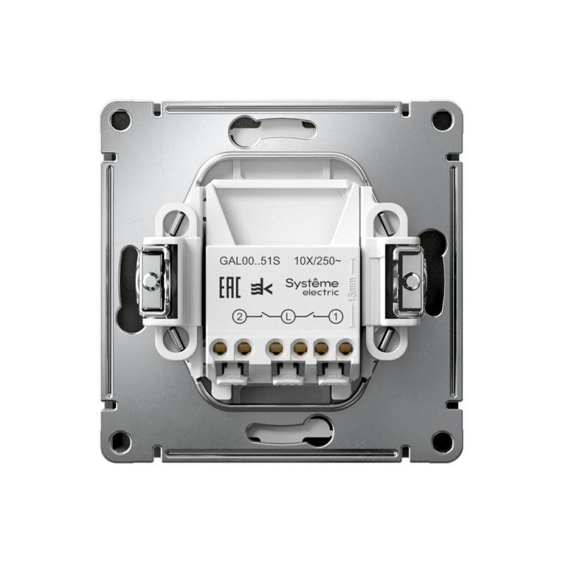  Выключатель 2-кл. ArtGallery 10AX быстрозажим. клем. механизм базальт SE GAL001451S фото в каталоге от BTSprom.by