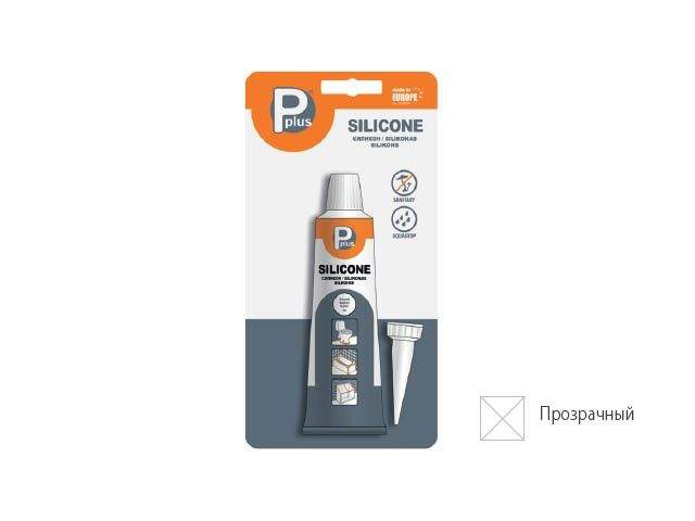 герметик силиконовый санитарный p plus "silicone sanitary" (прозр.) 50мл в блистере от BTSprom.by