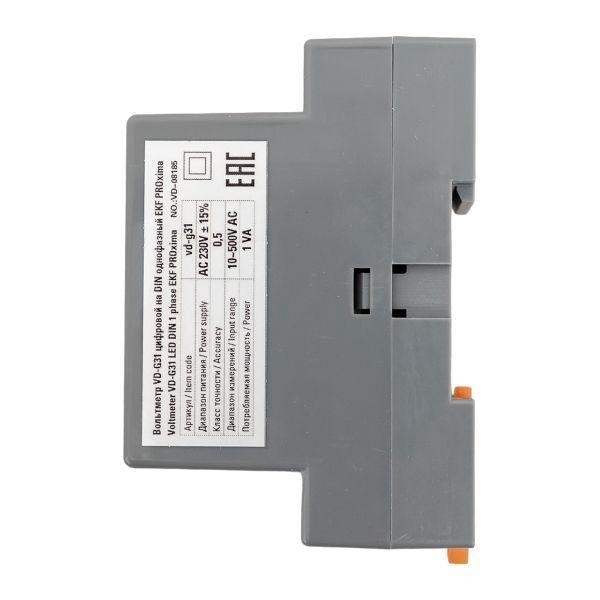  Вольтметр цифровой VD-G31 на DIN-рейку однофазный EKF vd-g31 фото в каталоге от BTSprom.by