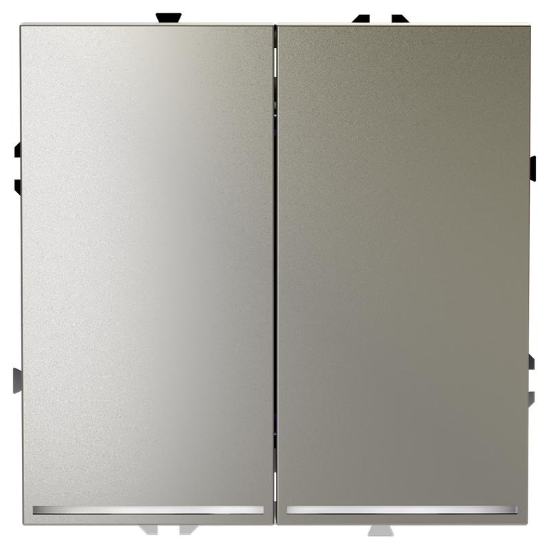 переключатель проходной 2-кл. сп s70 10а с подсветкой механизм шелк voltum vls020404 от BTSprom.by