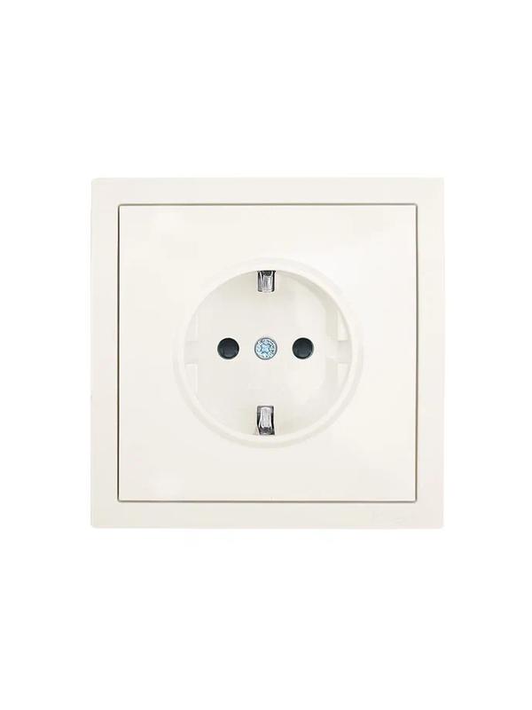  Розетка 1-мест. с защитн.шторк. СП ZIMA IP20 16А ПБТ безвинт. зажим слон. кость LEZARD 704-9088-124BQC фото в каталоге от BTSprom.by