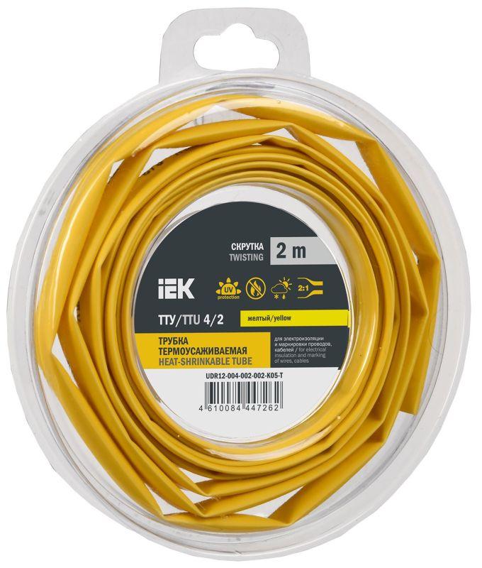 трубка термоусадочная тту нг-ls 4/2 желт. (уп.2м) iek udr12-004-002-002-k05-t от BTSprom.by