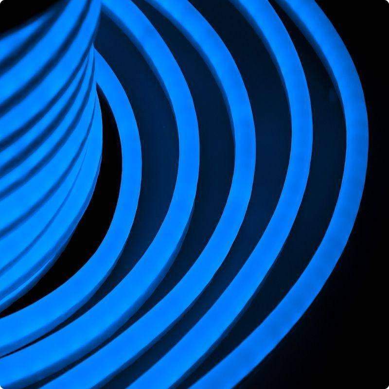 шнур светодиодный гибкий неон led neon flex 12х26мм в син. оболочке/модуль 0.914м/80led/м 5.3вт/220в ip54 син. (уп.50м) neon-night 131-023 от BTSprom.by