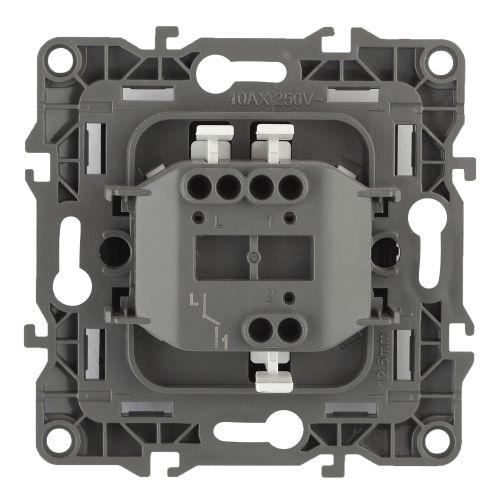  Выключатель 1-кл. СП Эра12 12-1001-06 10А IP20 250В 10AX без монтаж. лапок механизм черн. Эра Б0014632 фото в каталоге от BTSprom.by