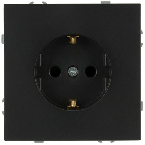 розетка 1-м с заземл. со шторками сп 16а ip20 250в galaxy антрацит эра б0070647 от BTSprom.by