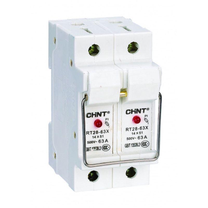 держатель плавких вставок с индикацией rt28-63x 14х51 2п chint 520516 от BTSprom.by