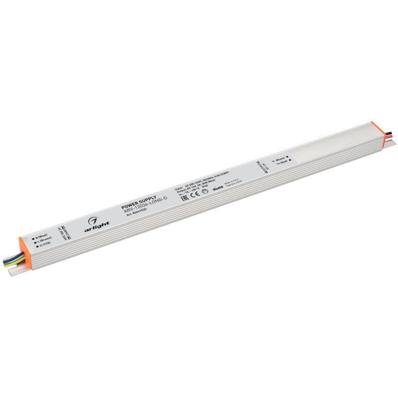блок питания arv-12036-long-d 12в 3а 36вт ip20 метал. arlight 0264192 от BTSprom.by