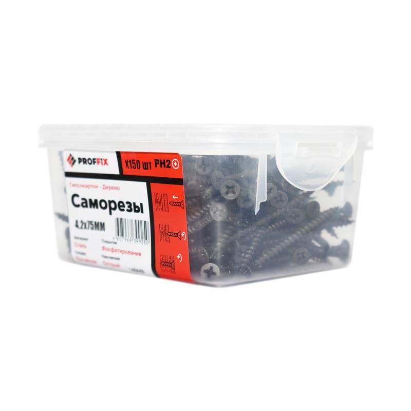 саморез усиленный гипсокартон-дерево 4.2х75 (twn) (контейнер) (уп.150шт) tech-krep pro/zitar 146453 от BTSprom.by