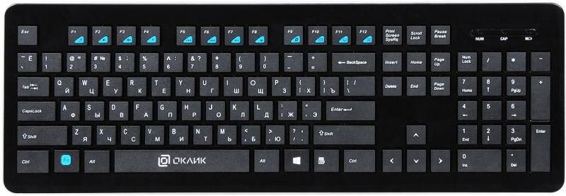 клавиатура 870s черн. usb беспроводная slim multimedia kb-406w оклик 368218 от BTSprom.by