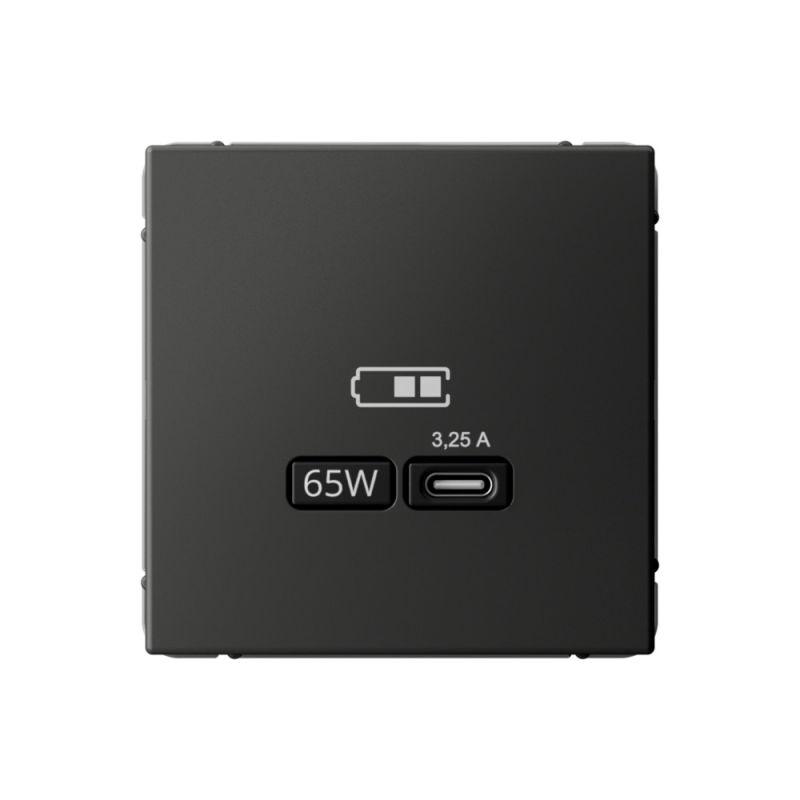  Розетка USB ArtGallery тип C 65Вт QC PD высокоскор. ЗУ механизм базальт SE GAL001427 фото в каталоге от BTSprom.by