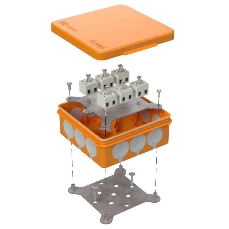 коробка коммутационная огнестойкая 100х100х40 60-0303-fr2.5-12 e15-e120 промрукав 60-0303-fr2.5-12 от BTSprom.by