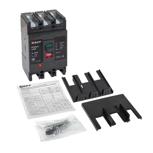  Выключатель автоматический 3п 20А 15кА LS63 ProPact EKF mccb-63-15-3-20-ls фото в каталоге от BTSprom.by