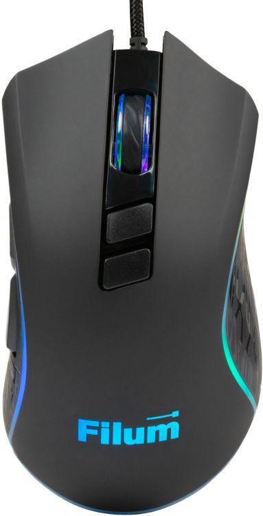 мышь игровая проводная 7-кл. usb rgb dpi: 800-7200 a725f макросы кабель 1.5м filum fl-gm20 от BTSprom.by