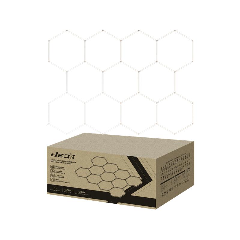 светильник светодиодный дбо-hexagon 11с-46065 460вт 6500к 230в 3256х2350мм 11 сот 0.5м шнур с вилкой neox 4690612066646 от BTSprom.by