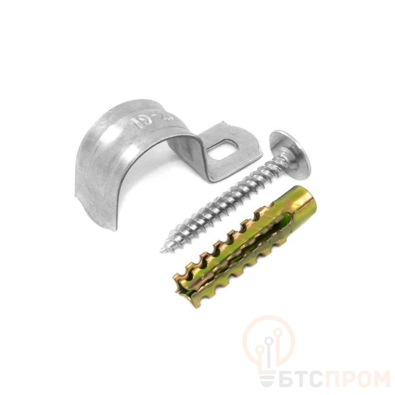 Комплект для крепления ОКЛ с использ. самореза дюбеля и скобы СМО d16-17мм (уп.100шт) Промрукав PR08.4995 фото в каталоге от BTSprom.by  Комплект для крепления ОКЛ с использ. самореза дюбеля и скобы СМО d16-17мм (уп.100шт) Промрукав PR08.4995 фото в каталоге от BTSprom.by