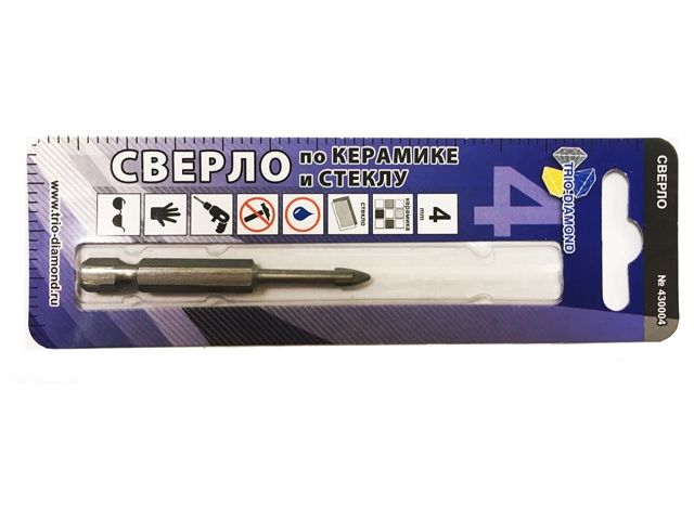 сверло по кафелю/стеклу 4 мм trio-diamond 430004 от BTSprom.by