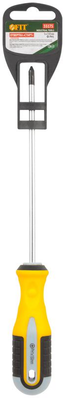  Отвертка "Старт" CrV сталь прорезиненная ручка 5х150мм РН1 FIT 55175 фото в каталоге от BTSprom.by