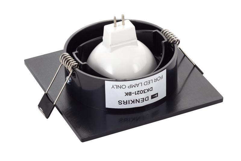  Светильник 10Вт GU5.3 IP20 LED встраив. пластик черн. DENKIRS 529037 фото в каталоге от BTSprom.by